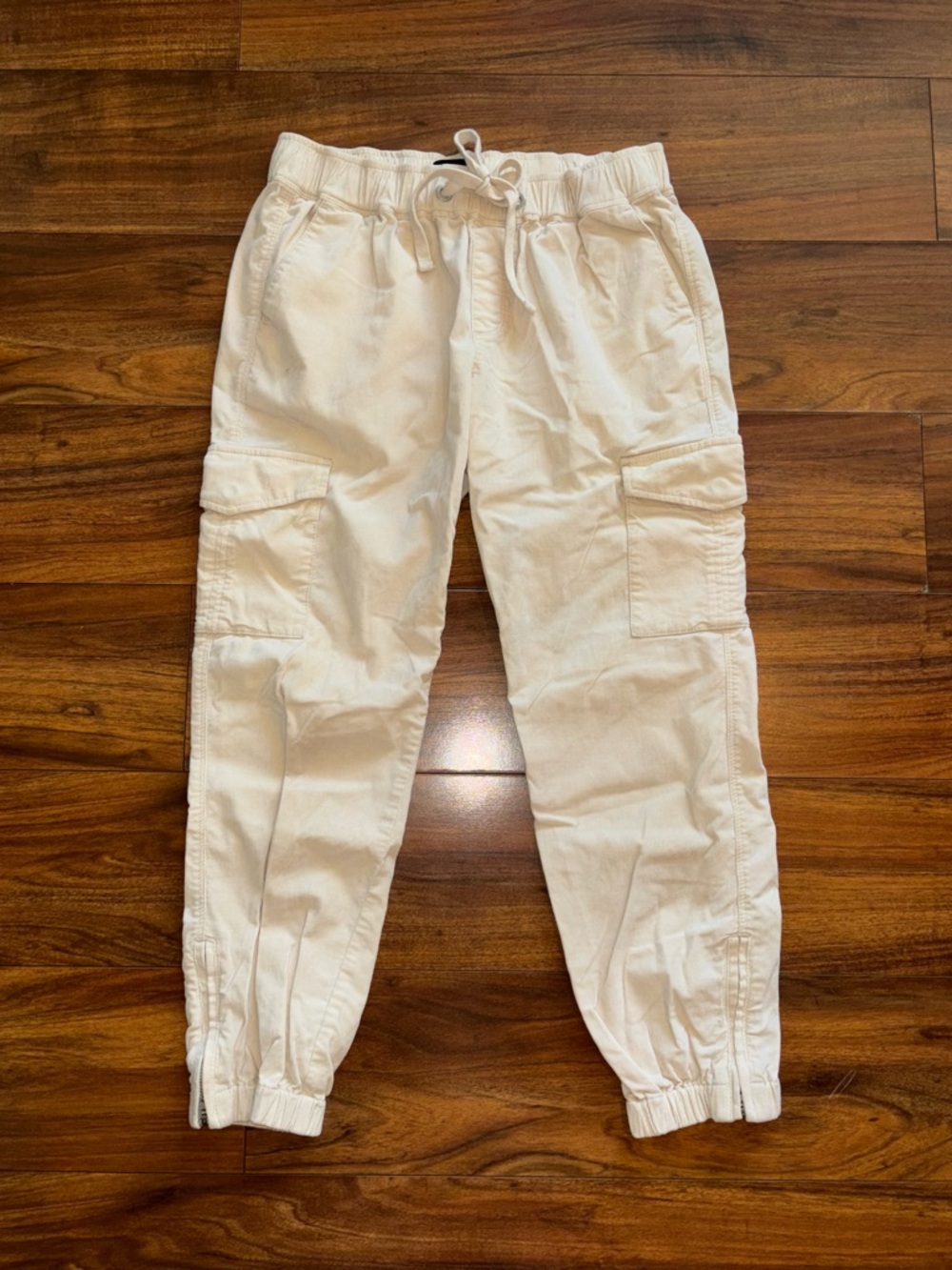 Sanctuary Cream Cargo Jogger Pants